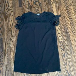 Black Dress with Pom Poms